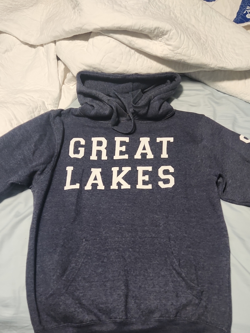 Navy Great Lakes Hoodie Size Small
